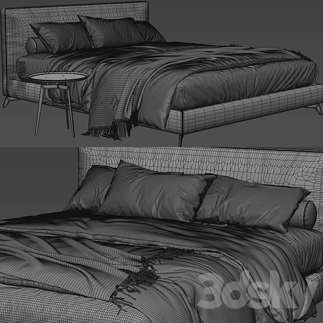 Meridiani Stone Up Bed 3DSMax File - thumbnail 5