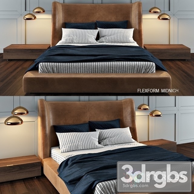 Mid Night Bed 3dsmax Download - thumbnail 1