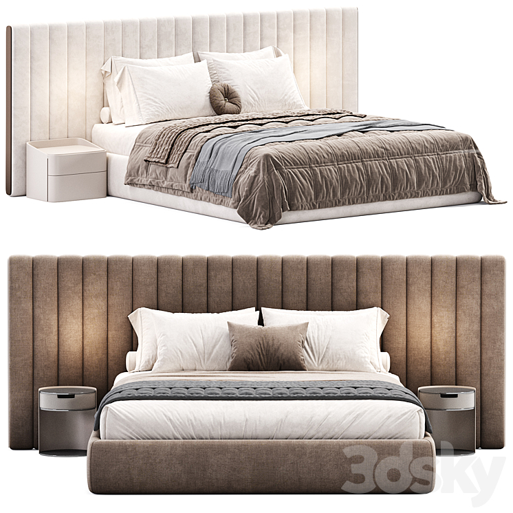 Milan Bed By Stylish Club 3DS Max Model - thumbnail 2