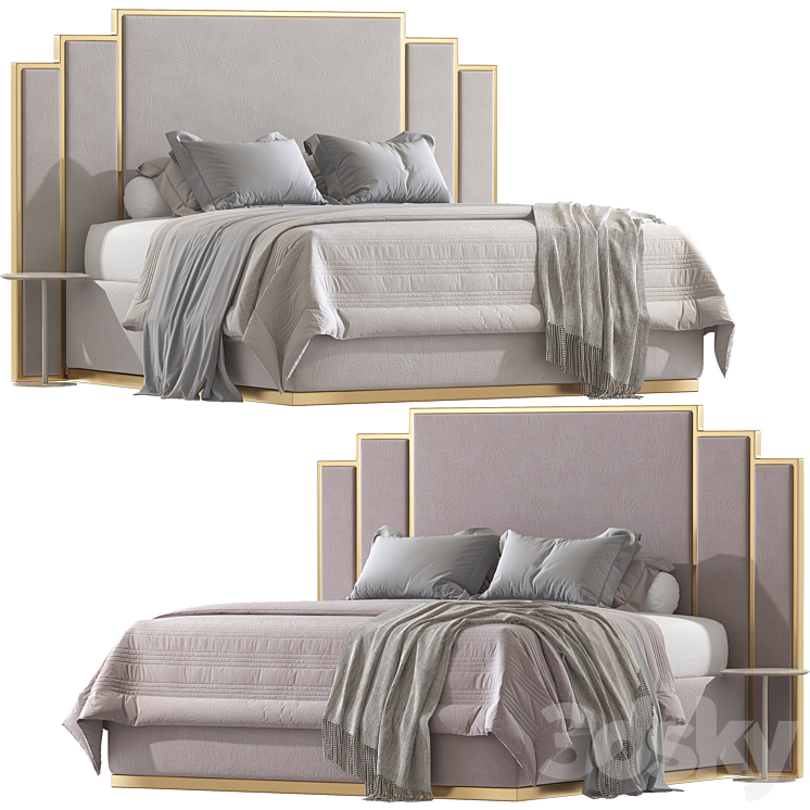 Milan Beds 3DS Max Model - thumbnail 1