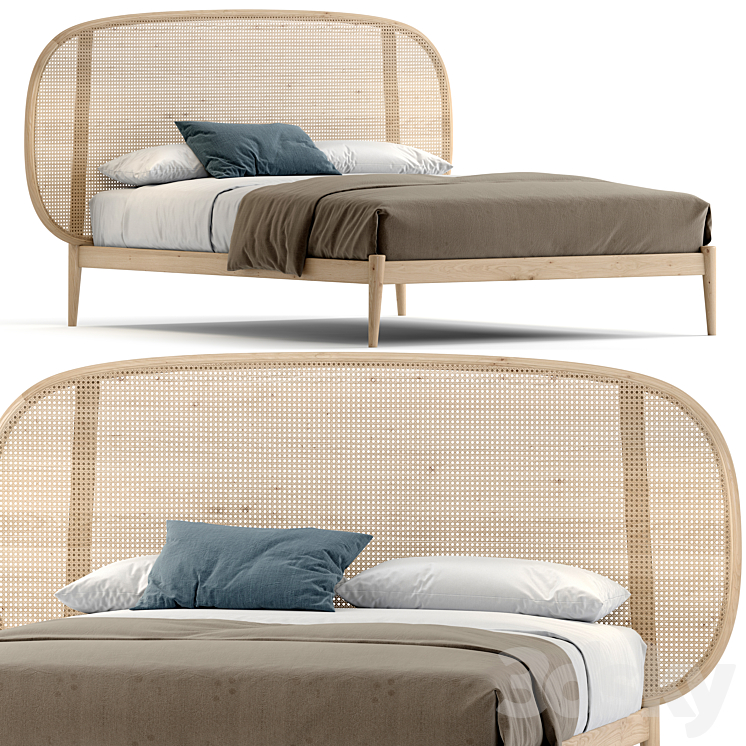 Miniforms SHIKO WIEN double bed 3DS Max Model - thumbnail 1