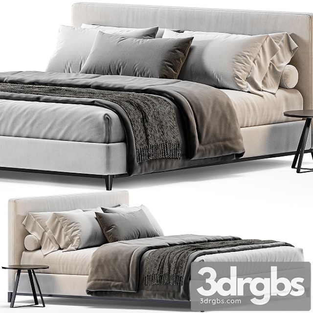 Minotti Andersen Bed 01 3dsmax Download - thumbnail 1