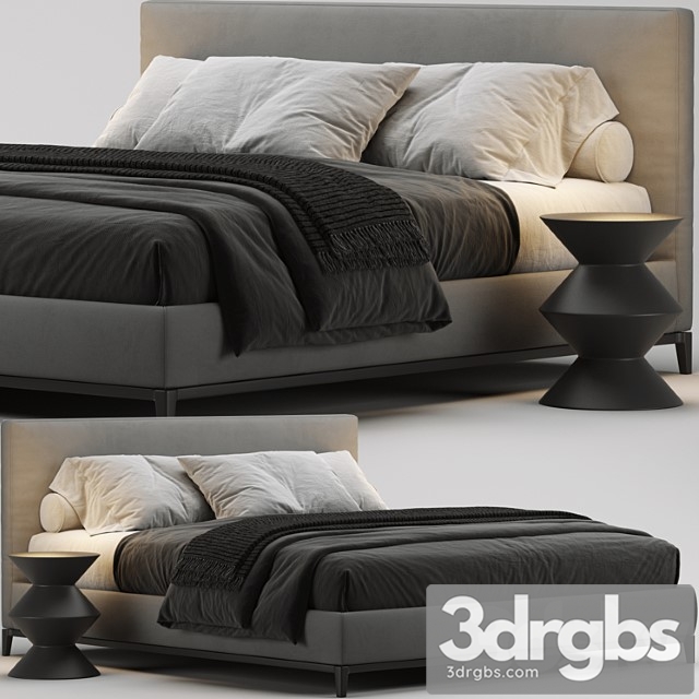 Minotti andersen bed 2 3dsmax Download - thumbnail 1