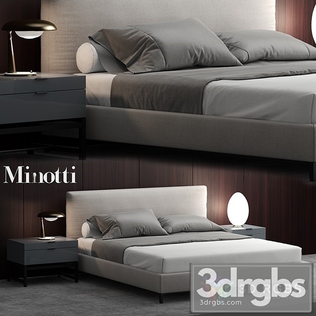 Minotti Andersen Bed 3dsmax Download - thumbnail 1