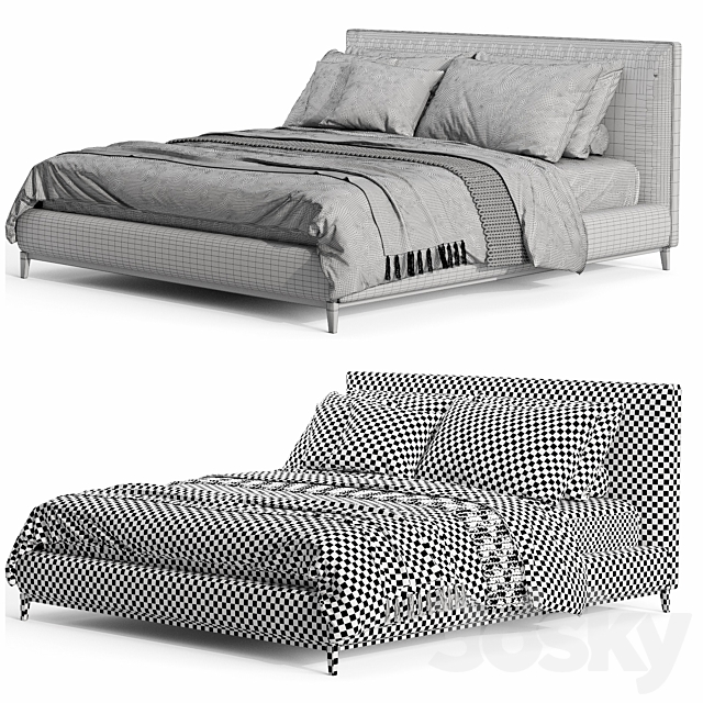 Minotti Andersen bed 3DSMax File - thumbnail 4