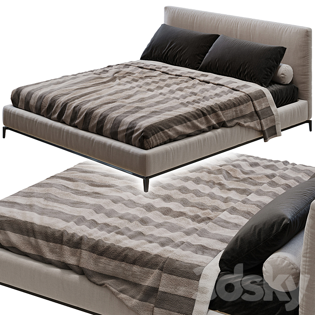 Minotti andersen bed 3DSMax File - thumbnail 4