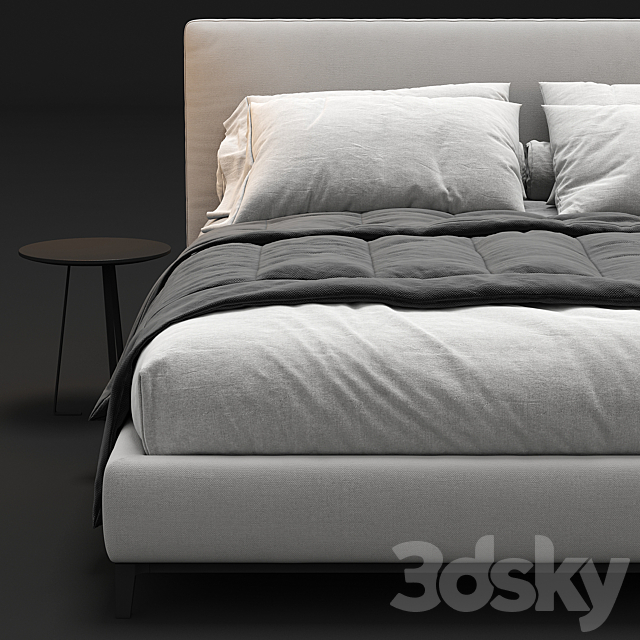 Minotti Andersen bed 3DSMax File - thumbnail 2