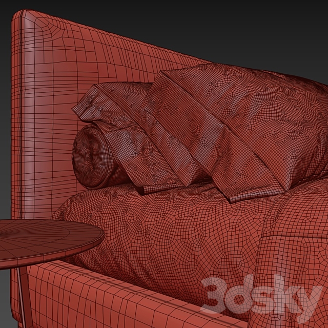 Minotti Andersen bed 3DSMax File - thumbnail 4