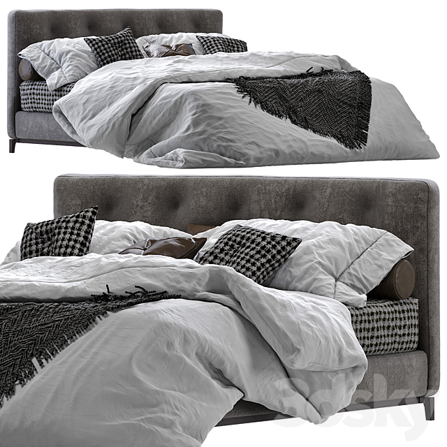 Minotti -Andersen Bed “Quilt” 3DSMax File - thumbnail 1