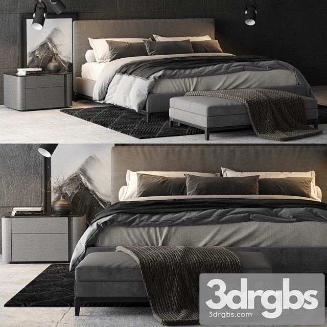 Minotti andersen bed_2 2 3dsmax Download - thumbnail 1