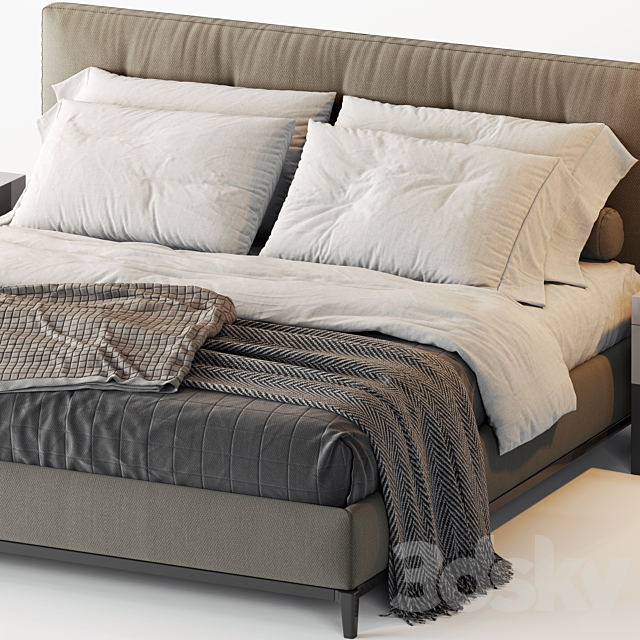 Minotti Andersen Quilt Bed 3DSMax File - thumbnail 2