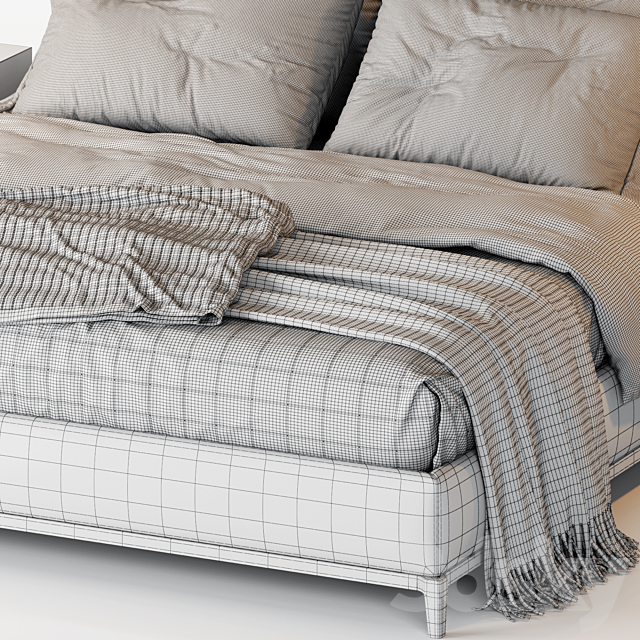 Minotti Andersen Quilt Bed 3DSMax File - thumbnail 4