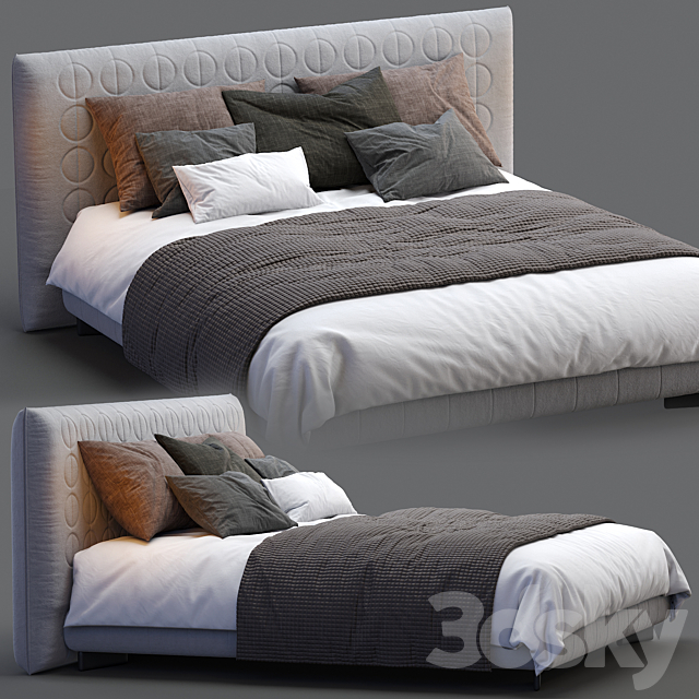 Minotti Bed CURTIS 3DSMax File - thumbnail 2