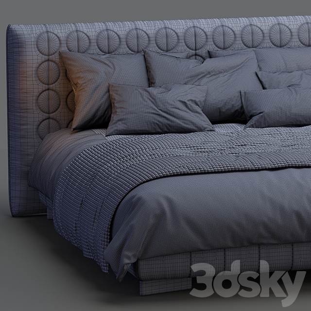 Minotti Bed CURTIS 3DSMax File - thumbnail 4