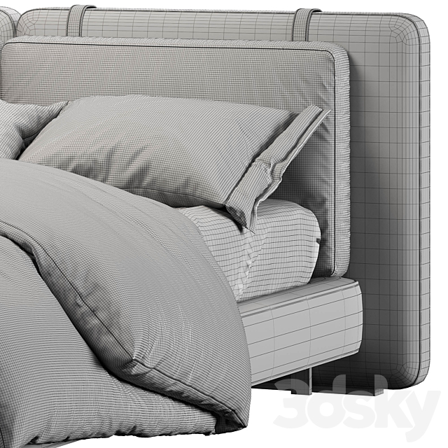 Minotti bed Tatlin “Soft” 3DSMax File - thumbnail 3