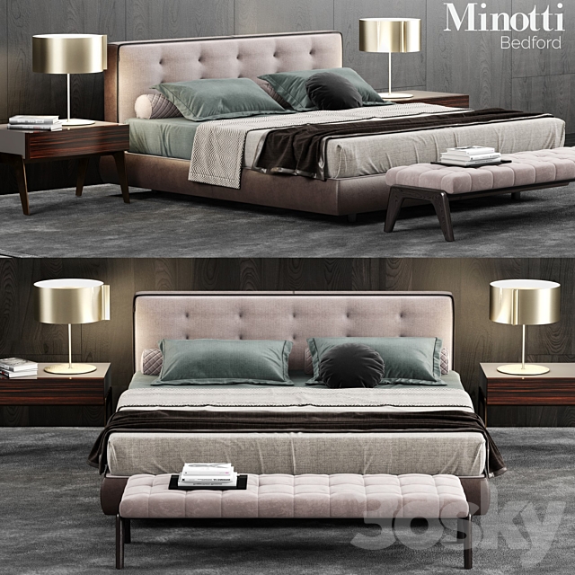 Minotti Bedford Bed 3DSMax File - thumbnail 1