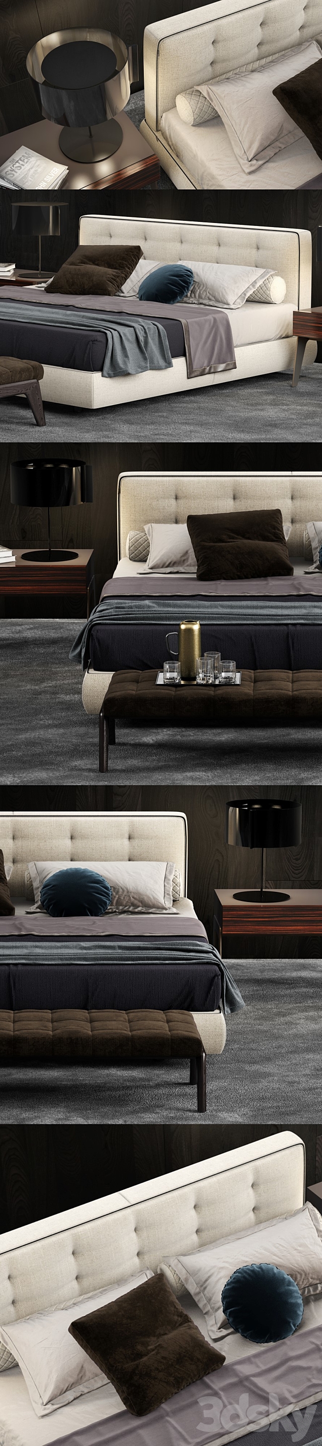 Minotti Bedford Cover Bed 3DSMax File - thumbnail 2