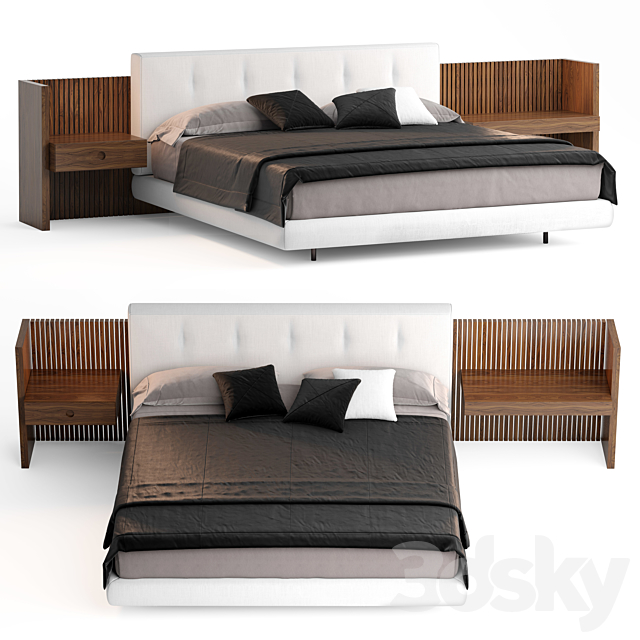 minotti Brasilia bed 2021 collection 3DSMax File - thumbnail 1