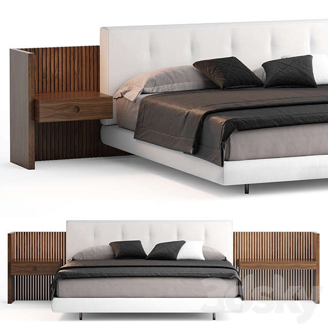 minotti Brasilia bed 2021 collection 3DSMax File - thumbnail 2