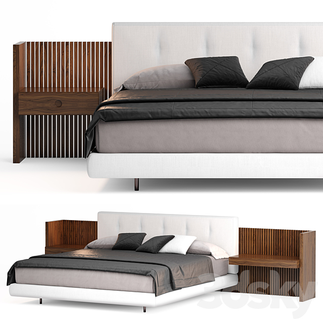 minotti Brasilia bed 2021 collection 3DSMax File - thumbnail 3