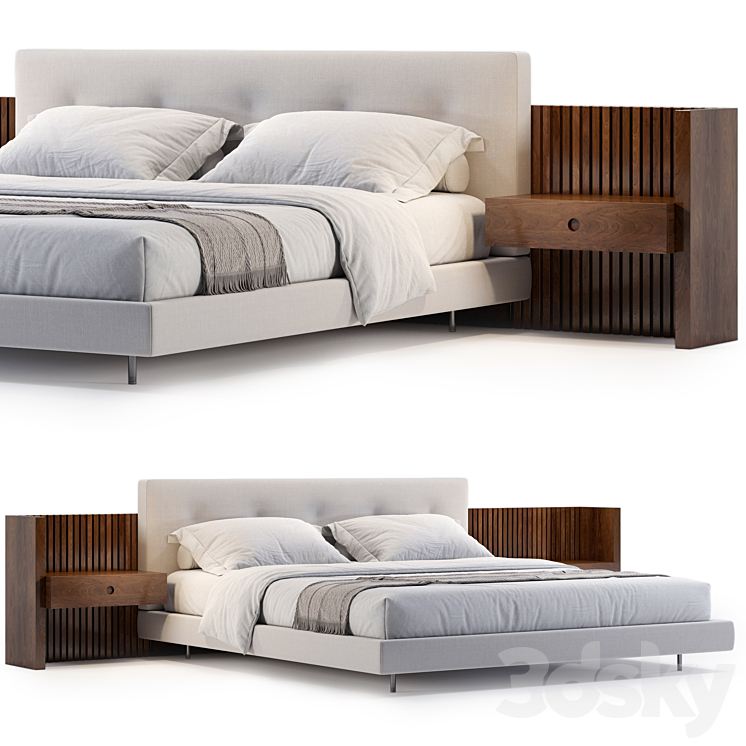 Minotti Brasilia Bed 3DS Max Model - thumbnail 1