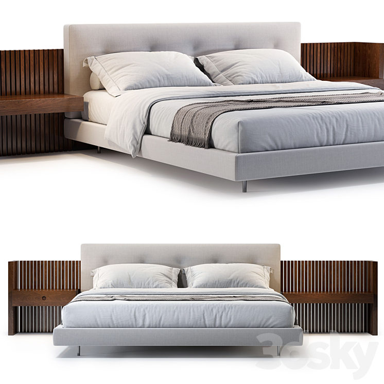 Minotti Brasilia Bed 3DS Max Model - thumbnail 2