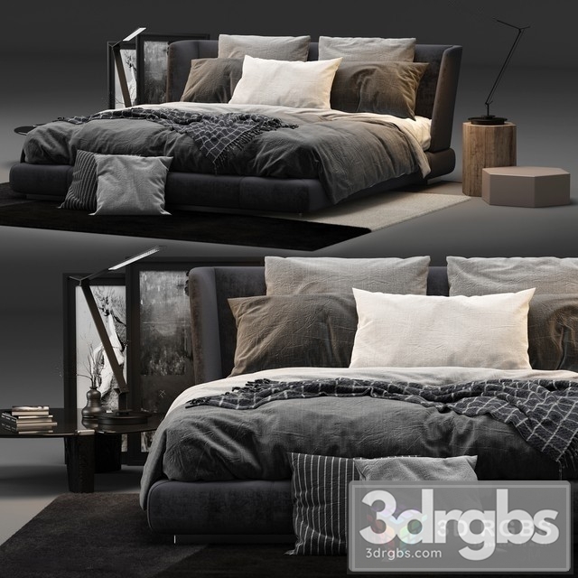 Minotti Creed Bed 03 3dsmax Download - thumbnail 1