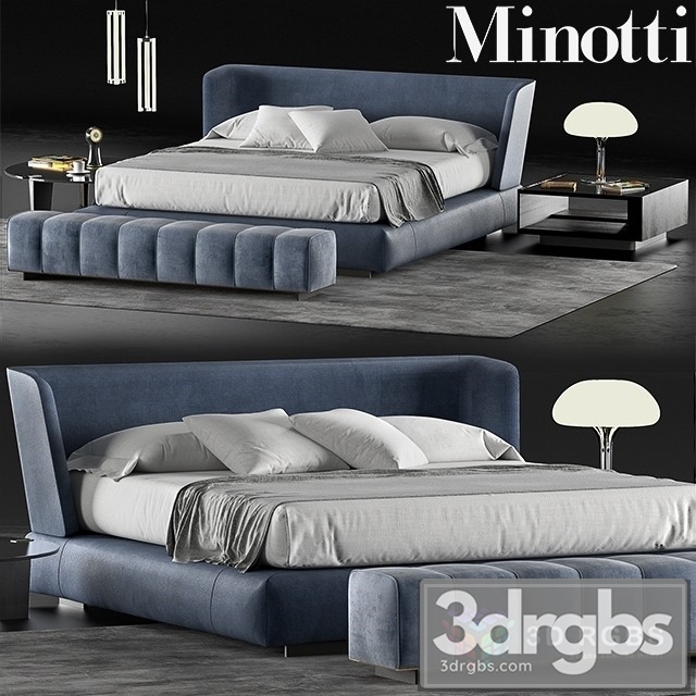 Minotti Creed Bed 3dsmax Download - thumbnail 1