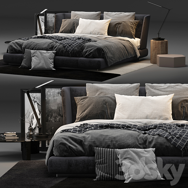 Minotti Creed Bed 3DSMax File - thumbnail 1