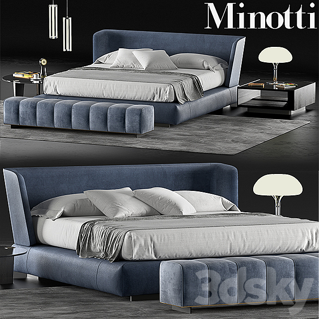 Minotti creed bed 3DSMax File - thumbnail 1