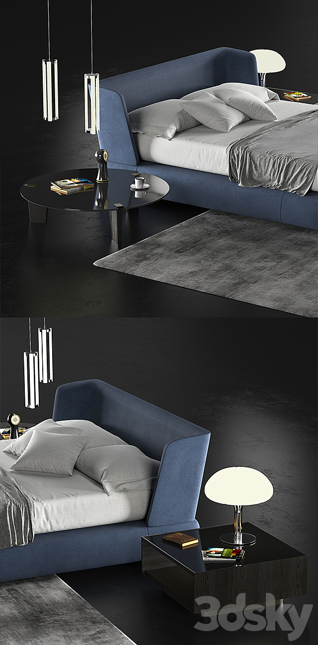 Minotti creed bed 3DSMax File - thumbnail 2