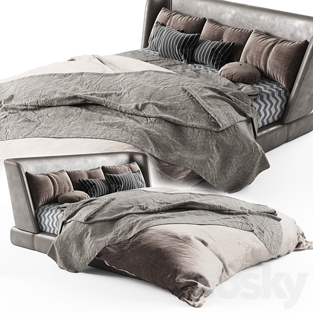 minotti creed bed 3DSMax File - thumbnail 1