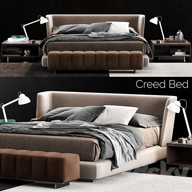 Minotti creed bed 3DSMax File - thumbnail 1