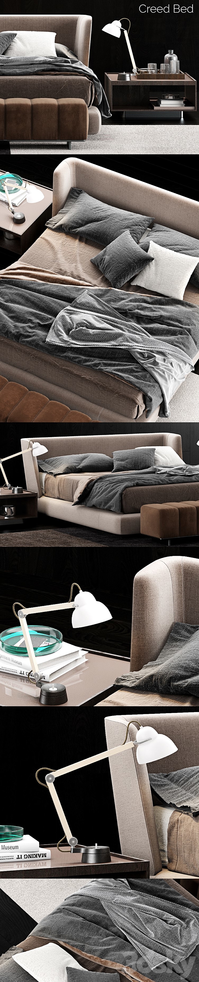 Minotti creed bed 3DSMax File - thumbnail 3