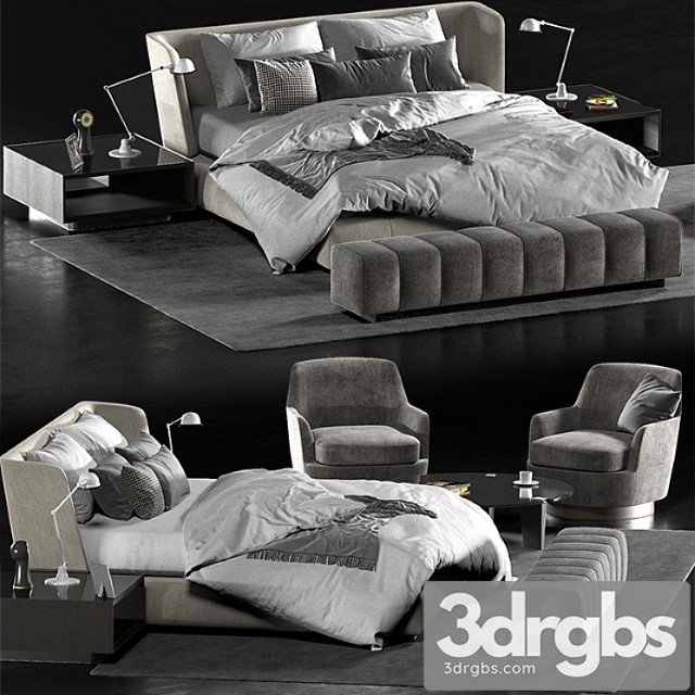 Minotti Creed Bed Minotti Jacques Chair 3dsmax Download - thumbnail 1