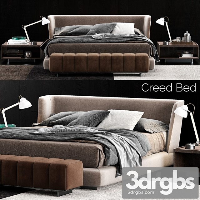 Minotti creed bed_2 2 3dsmax Download - thumbnail 1