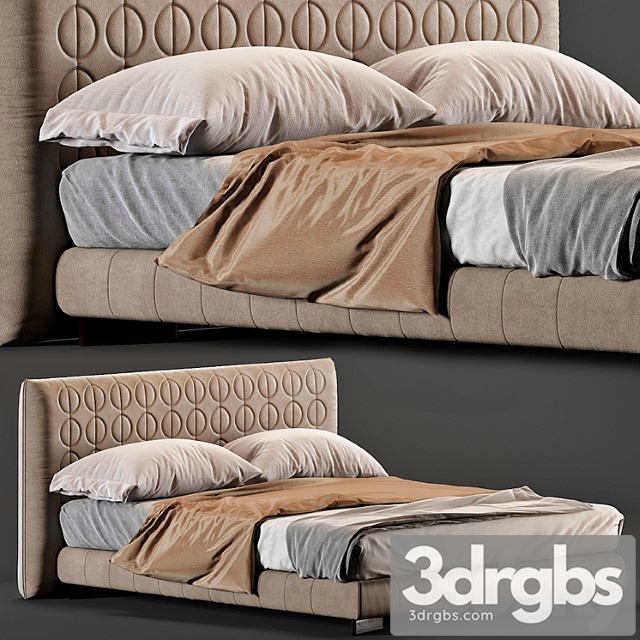 Minotti Curtis Bed 2 3dsmax Download - thumbnail 1