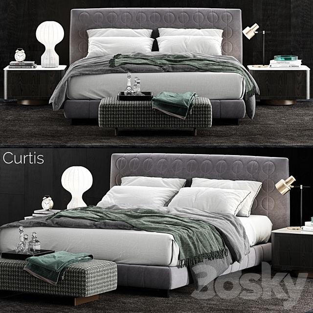 Minotti Curtis Bed 2 3DSMax File - thumbnail 1