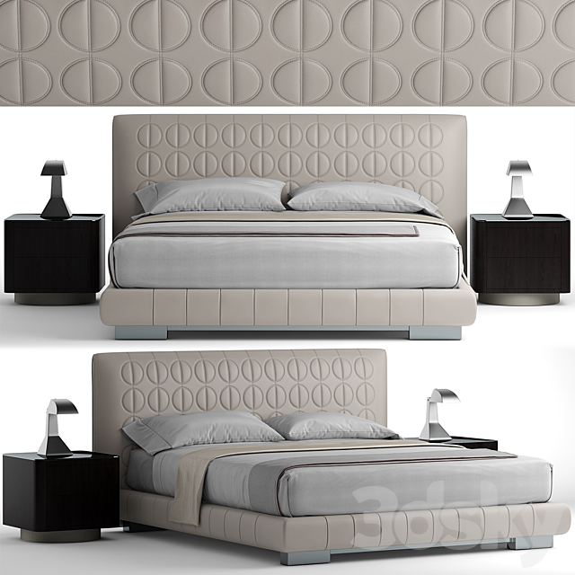 Minotti curtis bed 3DSMax File - thumbnail 1