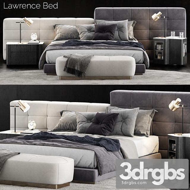 Minotti lawrence bed 3 2 3dsmax Download - thumbnail 1