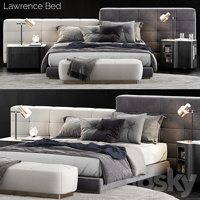 Minotti Lawrence Bed 3 3DSMax File - thumbnail 1