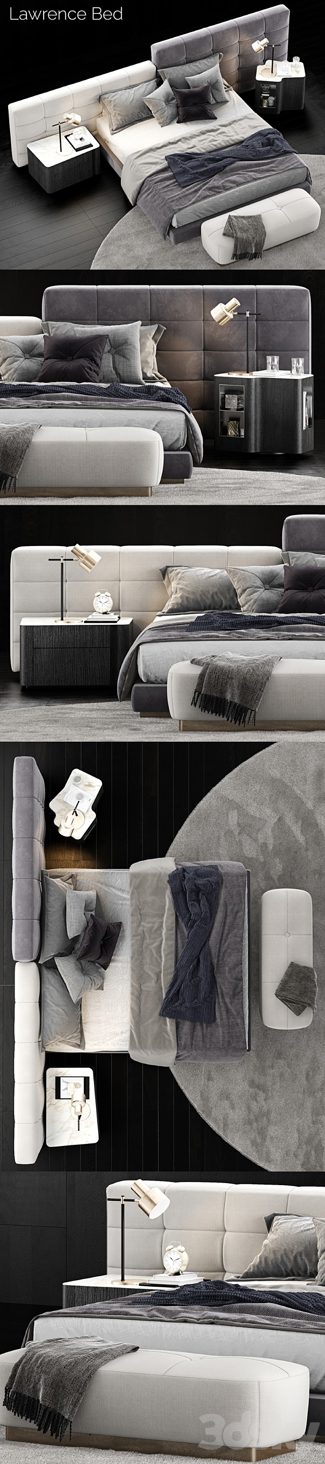 Minotti Lawrence Bed 3 3DSMax File - thumbnail 2