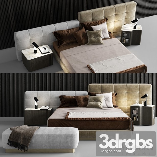 Minotti Lawrence Bed 3dsmax Download - thumbnail 1