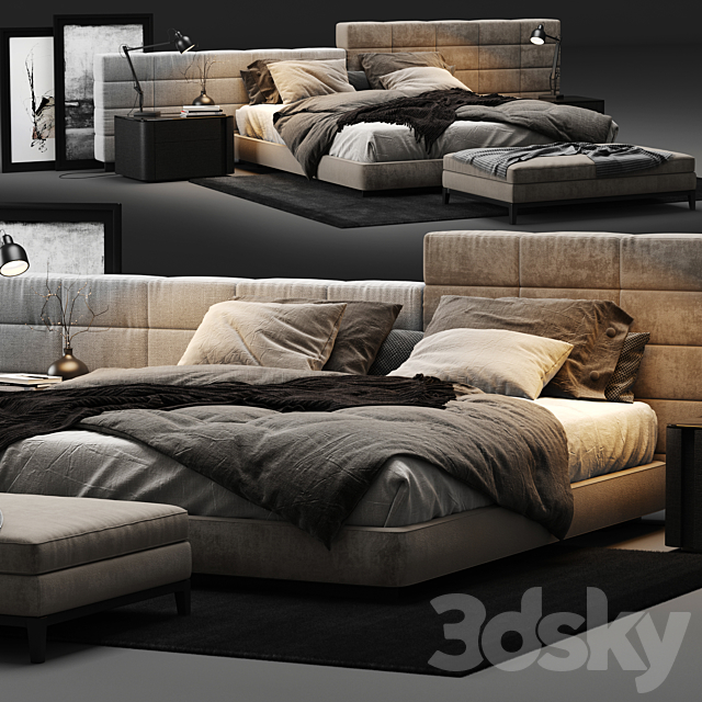 Minotti – Lawrence Bed 3DSMax File - thumbnail 2