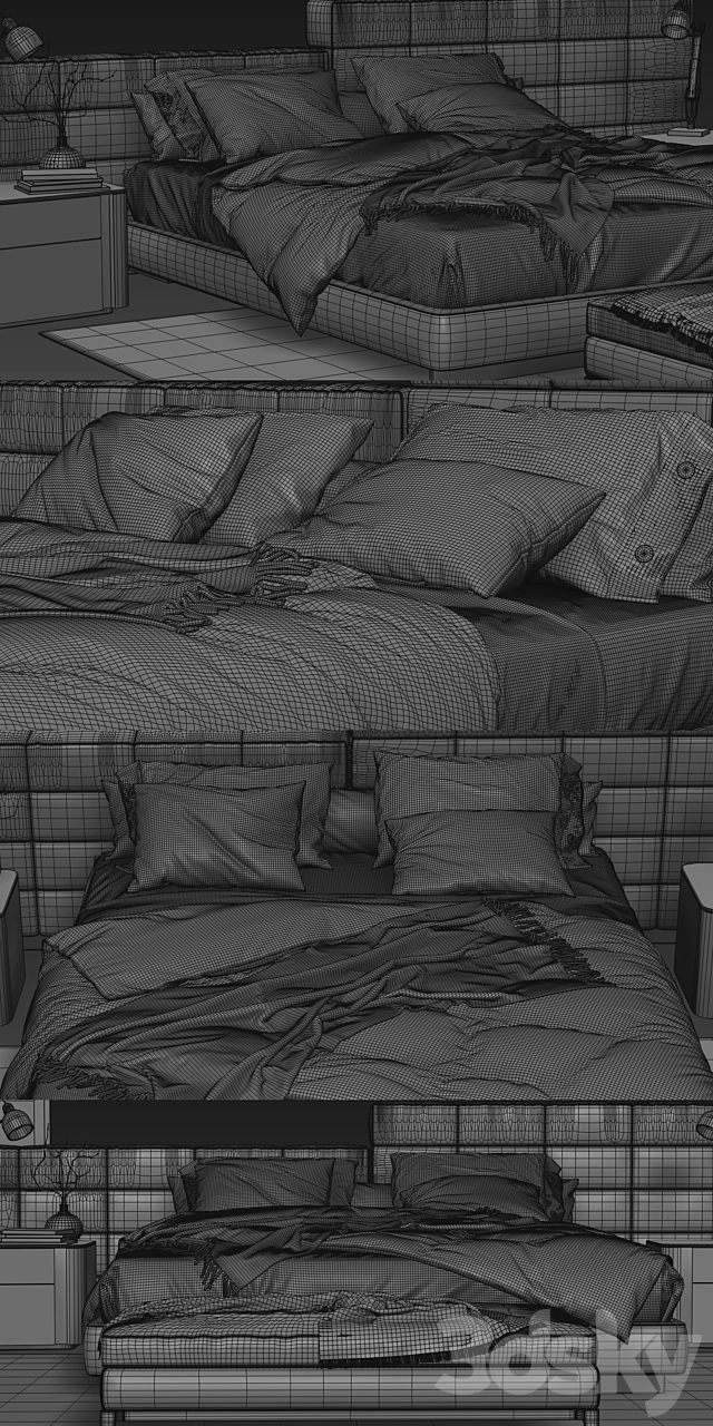 Minotti – Lawrence Bed 3DSMax File - thumbnail 3