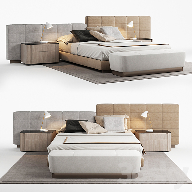 Minotti Lawrence Bed 3DSMax File - thumbnail 1