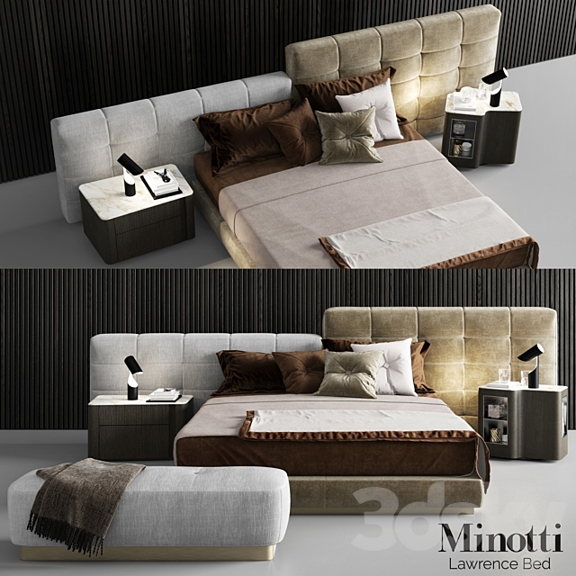 Minotti Lawrence Bed 3DSMax File - thumbnail 1