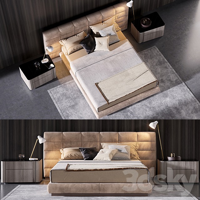 Minotti Lawrence Bed 3DSMax File - thumbnail 1