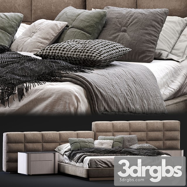 Minotti – lawrence bed_3 2 3dsmax Download - thumbnail 1