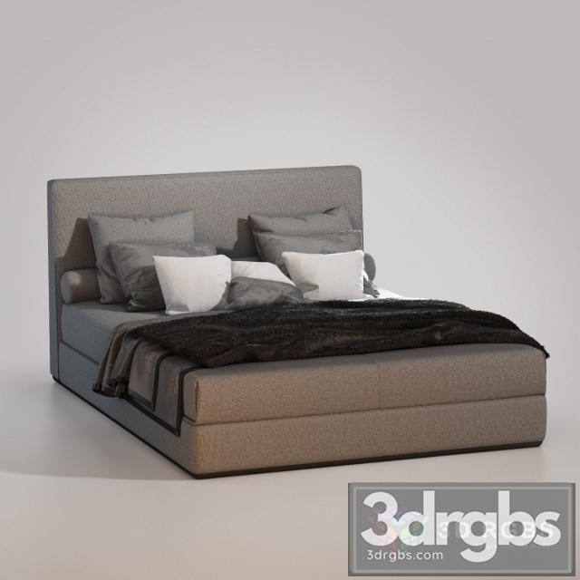 Minotti Powell Bed 3dsmax Download - thumbnail 1